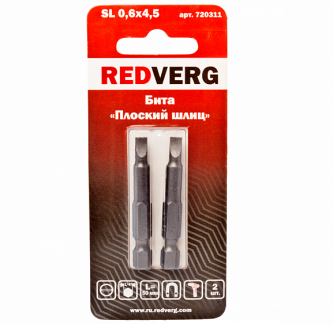 Бита Redverg SL0,6х4,5х50 (2шт.)(720311)