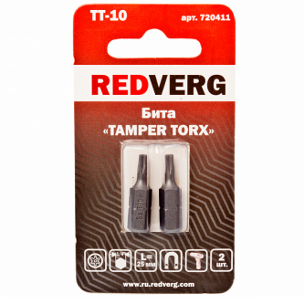 Бита Redverg Torx Tamper 10х25 (2шт.)(720411)