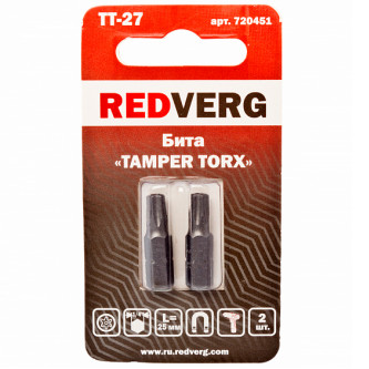 Бита Redverg Torx Tamper 27х25 (2шт.)(720451)