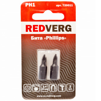 Бита Redverg PH1х25 (2шт.)(720011)