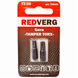 Бита Redverg Torx Tamper 30х25 (2шт.)(720461)