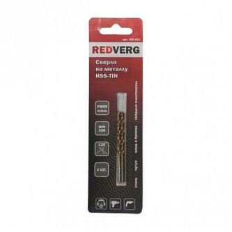 Сверло по металлу RedVerg HSS-TiN 3,2 мм (2 шт.)(500621)