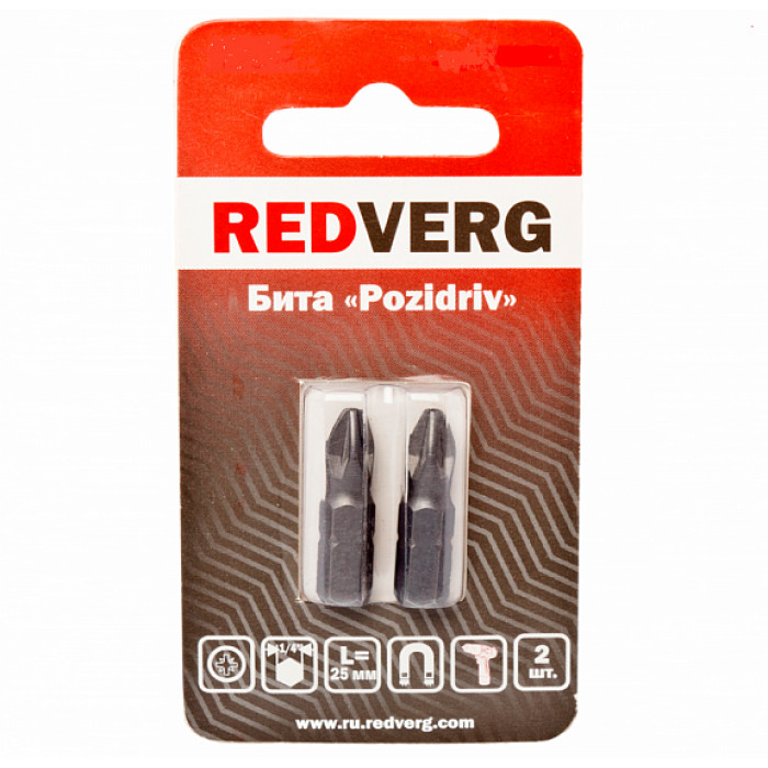 Бита Redverg Pz1х25 (2шт.)(720141) Бита Redverg Pz1х25 (2шт.)(720141)