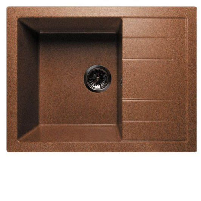 Мойка GRANFEST QUADRO GF-Q-650L чаша с крылом 650*500мм терракот Мойка GRANFEST QUADRO GF-Q-650L чаша с крылом 650*500мм терракот