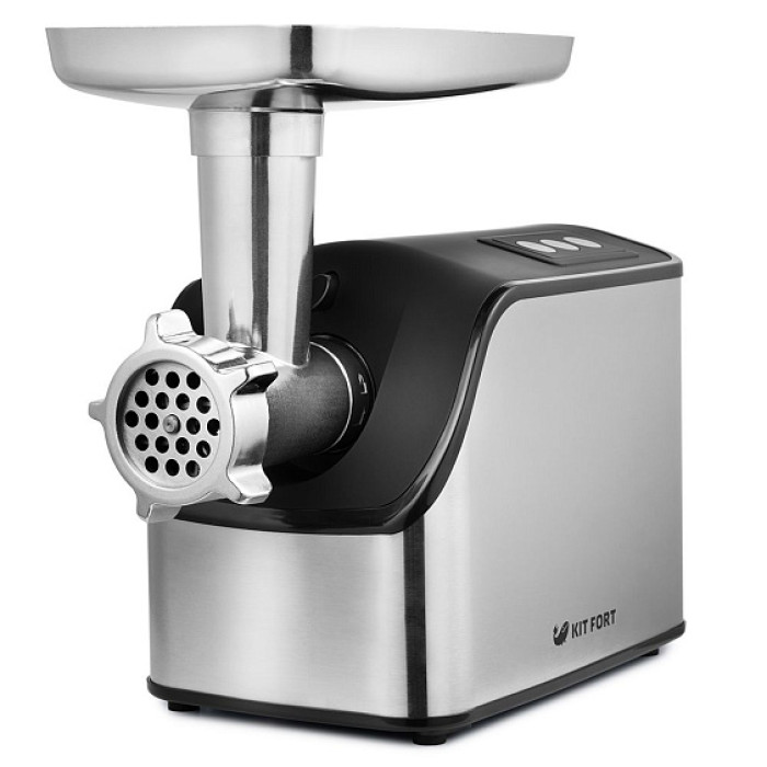 Мясорубка Kitfort KT-2104 серебристый/черный Мясорубка Kitfort KT-2104 серебристый/черный
