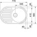 Кухонная мойка FRANKE rog 611 оборач. графит со стоп-вентилем