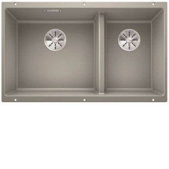 Кухонная мойка Blanco SUBLINE 430/270-U отводная арматура InFino® жемчужный гранит 523154