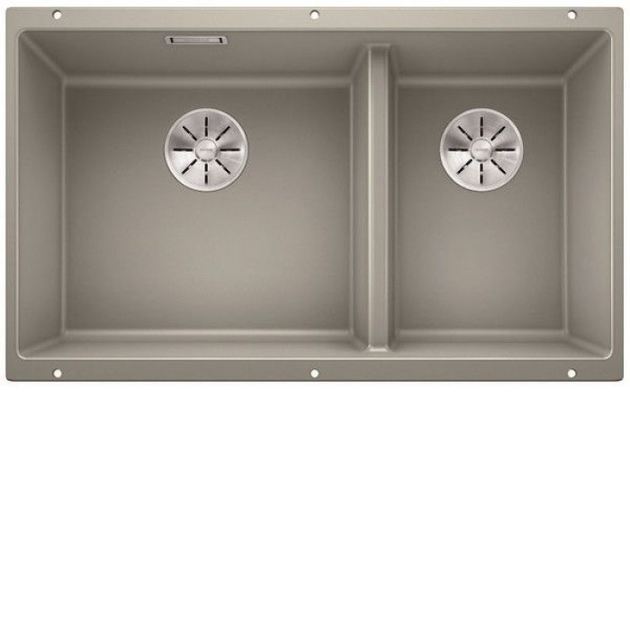 Кухонная мойка Blanco SUBLINE 430/270-U отводная арматура InFino® жемчужный гранит 523154
