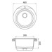 Кухонная мойка GRANFEST RONDO R-480 терракот Кухонная мойка GRANFEST RONDO R-480 терракот