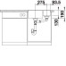 Кухонная мойка Blanco SUBLINE 340/160-F отводная арматура InFino® антрацит гранит 523568
