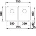 Кухонная мойка Blanco SUBLINE 350/350-U SILGRANIT серый беж с отв.арм. InFino (арт.523581)