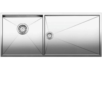 Кухонная мойка BLANCO zerox 400/550-t-u чаша слева (517262)