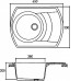Мойка GRANFEST Rondo GF-R650L (650х500) Терракот 307 с крылом 432899