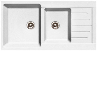 Мойка GRANFEST Practic GF-P980KL (980х510) Белый 331 2-секц. 429658