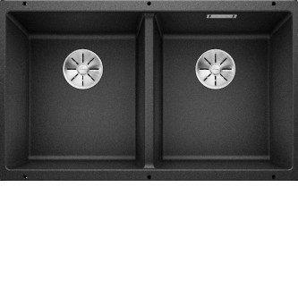 Кухонная мойка Blanco SUBLINE 350/350-U SILGRANIT антрацит с отв.арм. InFino (арт.523574)