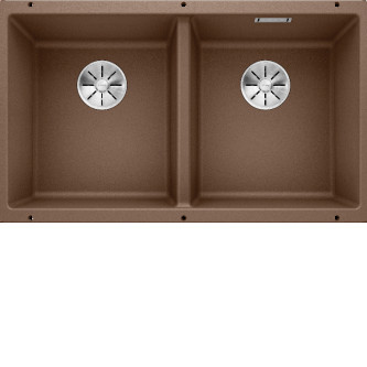 Кухонная мойка Blanco SUBLINE 350/350-U SILGRANIT мускат с отв.арм. InFino (арт.523582)