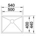 Кухонная мойка BLANCO ZEROX 500-U 521589 нерж. сталь Кухонная мойка BLANCO ZEROX 500-U 521589 нерж. сталь