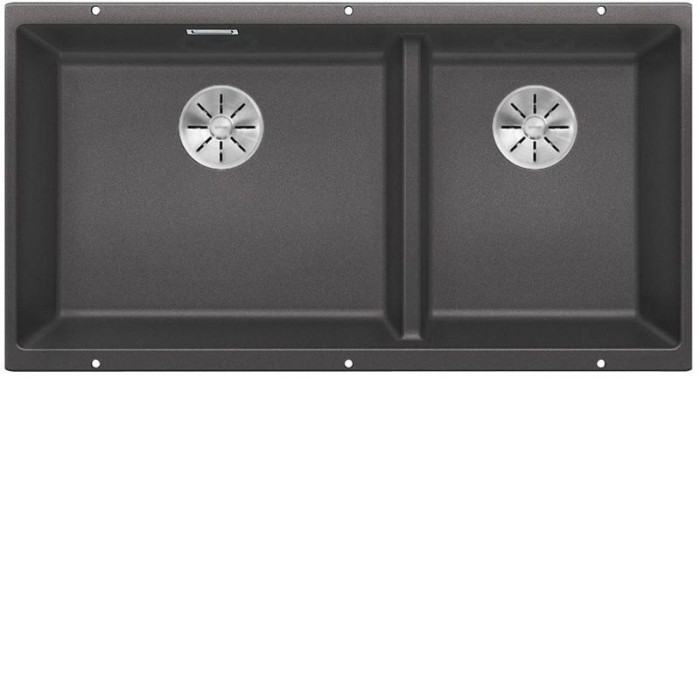 Кухонная мойка Blanco SUBLINE 480/320-U темная скала c отв.арм. InFino (арт.523585) Кухонная мойка Blanco SUBLINE 480/320-U темная скала c отв.арм. InFino (арт.523585)