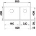 Кухонная мойка Blanco SUBLINE 480/320-U отводная арматура InFino® белый гранит 523588 Кухонная мойка Blanco SUBLINE 480/320-U отводная арматура InFino® белый гранит 523588