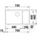 Кухонная мойка BLANCO SUBLINE 700-U Level SILGRANIT 523546 мускат Кухонная мойка BLANCO SUBLINE 700-U Level SILGRANIT 523546 мускат
