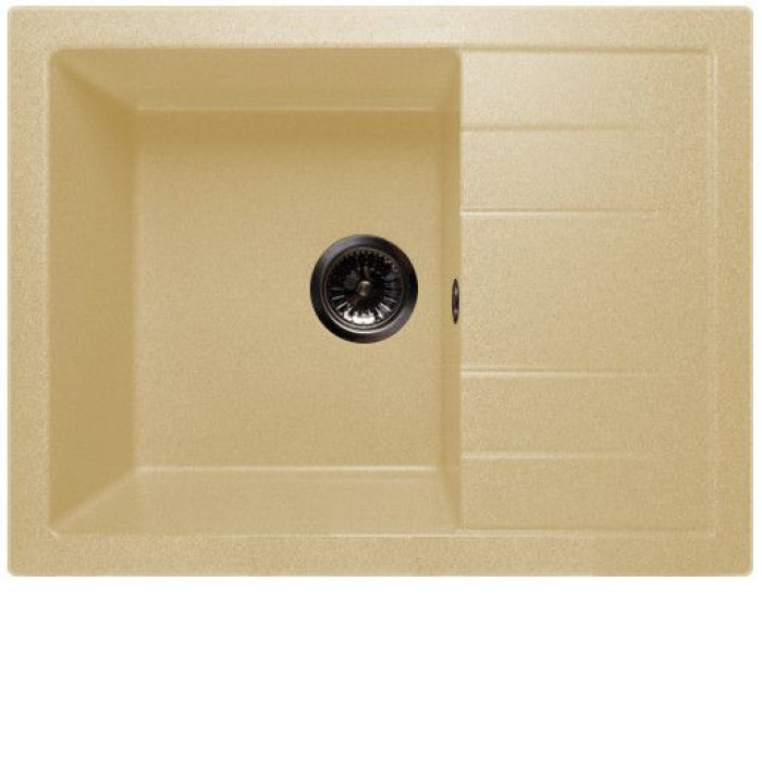 Мойка GRANFEST QUADRO GF-Q-650L чаша с крылом 650*500мм бежевый