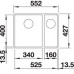 Кухонная мойка Blanco SUBLINE 340/160-F отводная арматура InFino® антрацит гранит 523568