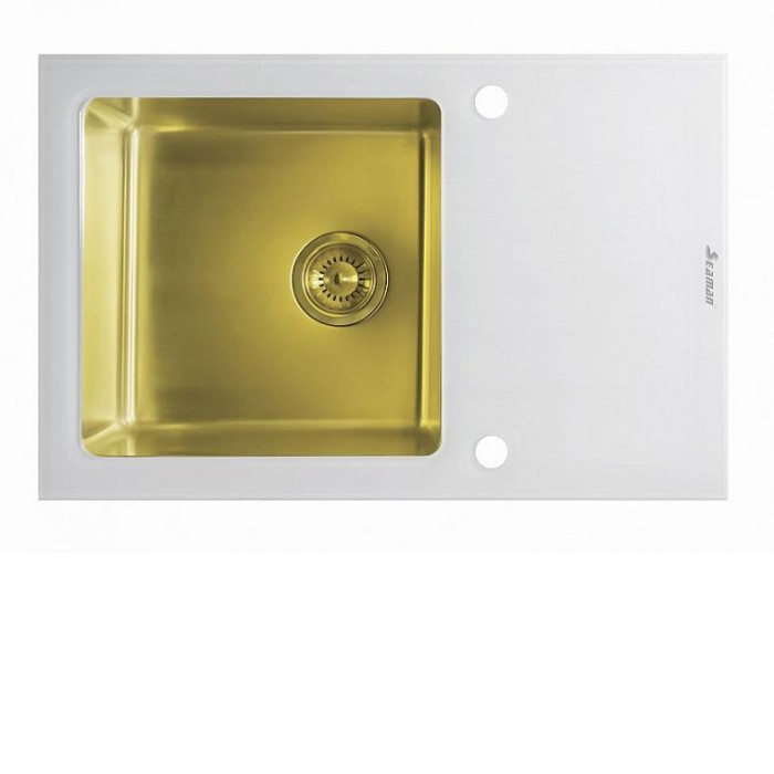 Мойка Seaman Eco Glass SMG-780W Gold (PVD) Мойка Seaman Eco Glass SMG-780W Gold (PVD)