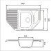 Мойка GRANFEST Corner GF-C800E (800х500) Серый 310 угловая 417553 Мойка GRANFEST Corner GF-C800E (800х500) Серый 310 угловая 417553