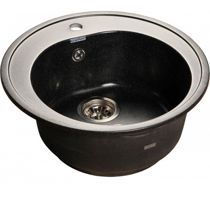 Кухонная мойка GRANFEST Rondo GF-R510 черный Кухонная мойка GRANFEST Rondo GF-R510 черный