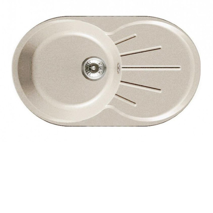 Мойка GRANFEST Rondo GF-R750L (750х460) Бежевый 328 круглая с крылом 443197 Мойка GRANFEST Rondo GF-R750L (750х460) Бежевый 328 круглая с крылом 443197