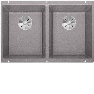 Кухонная мойка Blanco SUBLINE 350/350-U SILGRANIT алюметаллик с отв.арм. InFino (арт.523576)