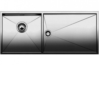 Кухонная мойка BLANCO zerox 400/550-t-if/n чаша слева (517260)