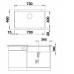 Кухонная мойка Blanco SUBLINE 700-U SILGRANIT антрацит с отв.арм. InFino (арт.523442)