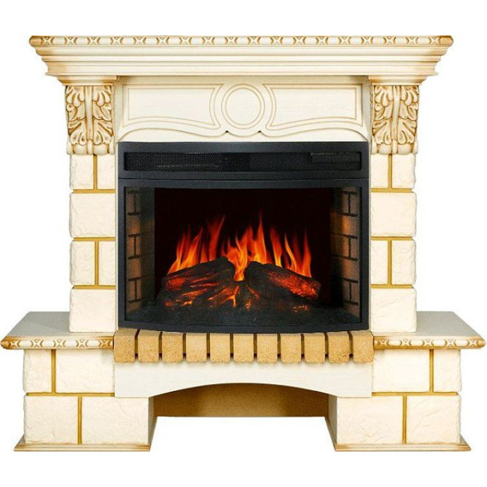Камин ROYAL FLAME pierre luxe шампань под dioramic 25 fx слоновая кость с патиной 64907997 Камин ROYAL FLAME pierre luxe шампань под dioramic 25 fx слоновая кость с патиной 64907997