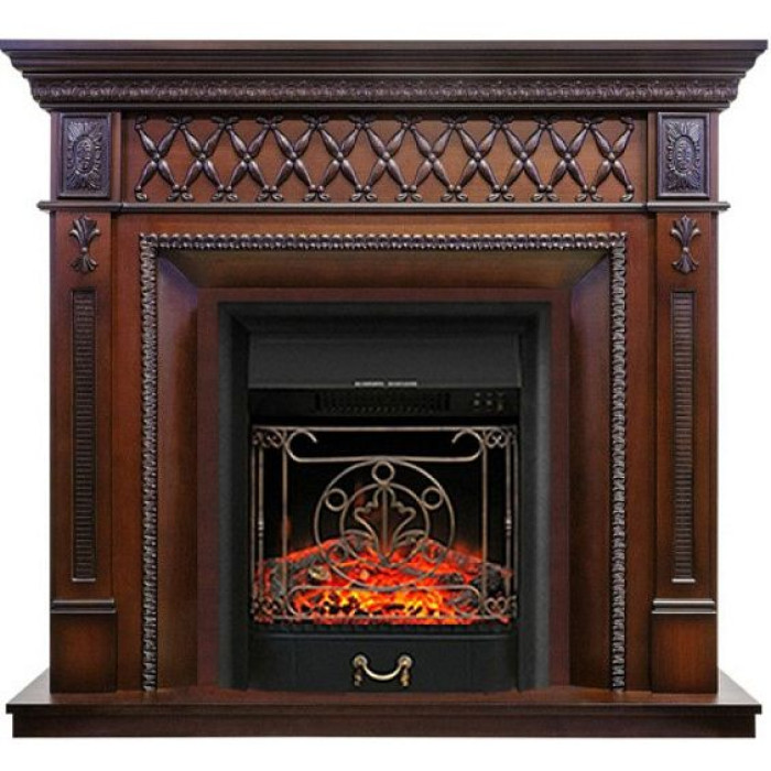 Камин ROYAL FLAME alexandria под majestic bl (махагон коричневый антик)