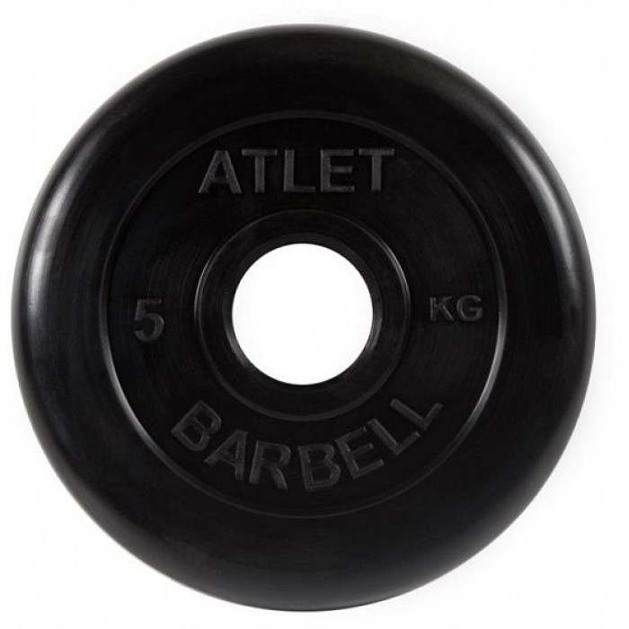 Диск обрезиненный MB Barbell Atlet MB-AtletB51-5 Диск обрезиненный MB Barbell Atlet MB-AtletB51-5