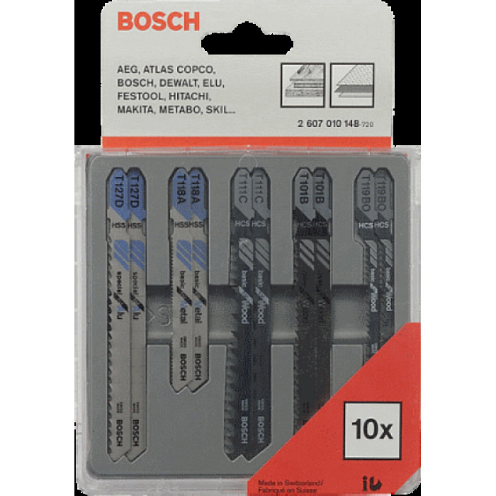 Набор 10 пилок BOSCH 2.607.010.148 Набор 10 пилок BOSCH 2.607.010.148