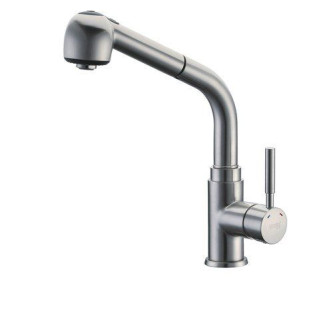 Смеситель WasserKraft Wern 4266 с выдвижной лейкой матовый хром Смеситель WasserKraft Wern 4266 с выдвижной лейкой матовый хром