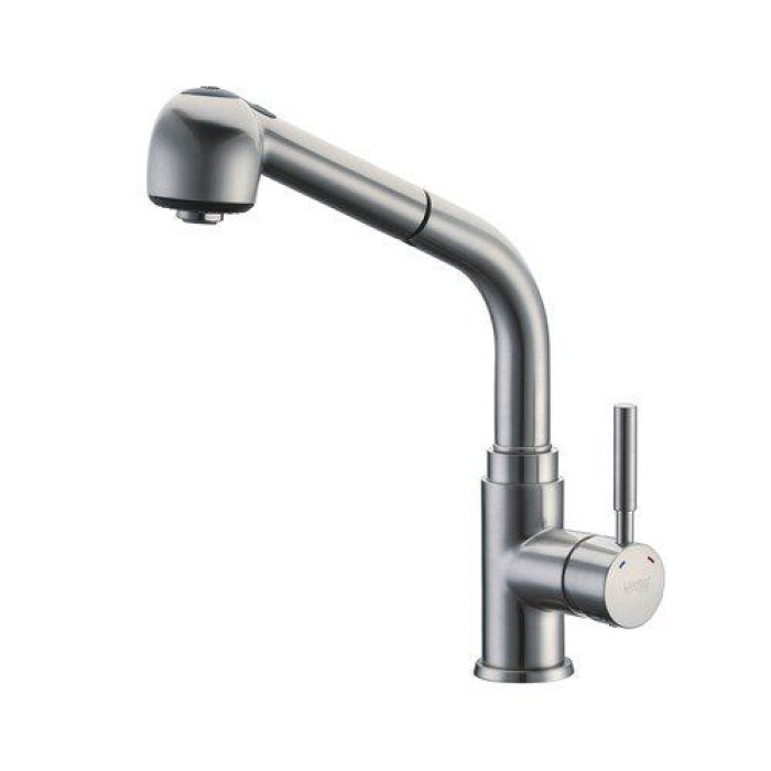 Смеситель WasserKraft Wern 4266 с выдвижной лейкой матовый хром Смеситель WasserKraft Wern 4266 с выдвижной лейкой матовый хром