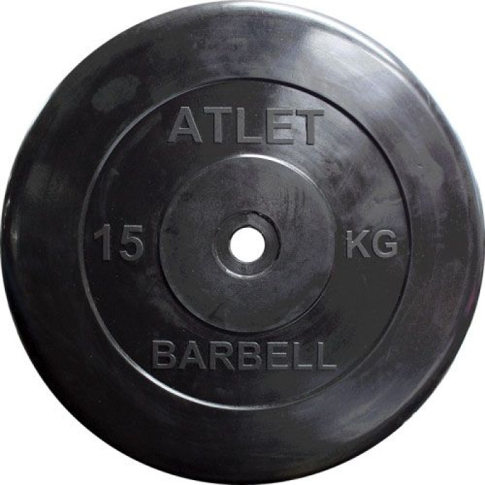 Диск обрезиненный MB Barbell Atlet MB-AtletB31-15 Диск обрезиненный MB Barbell Atlet MB-AtletB31-15