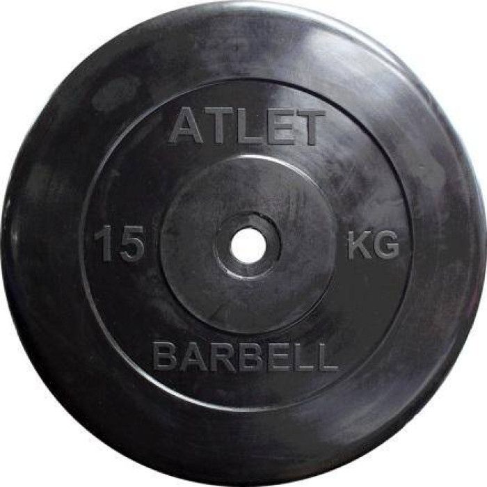 Диск обрезиненный MB Barbell Atlet MB-AtletB51-15 Диск обрезиненный MB Barbell Atlet MB-AtletB51-15