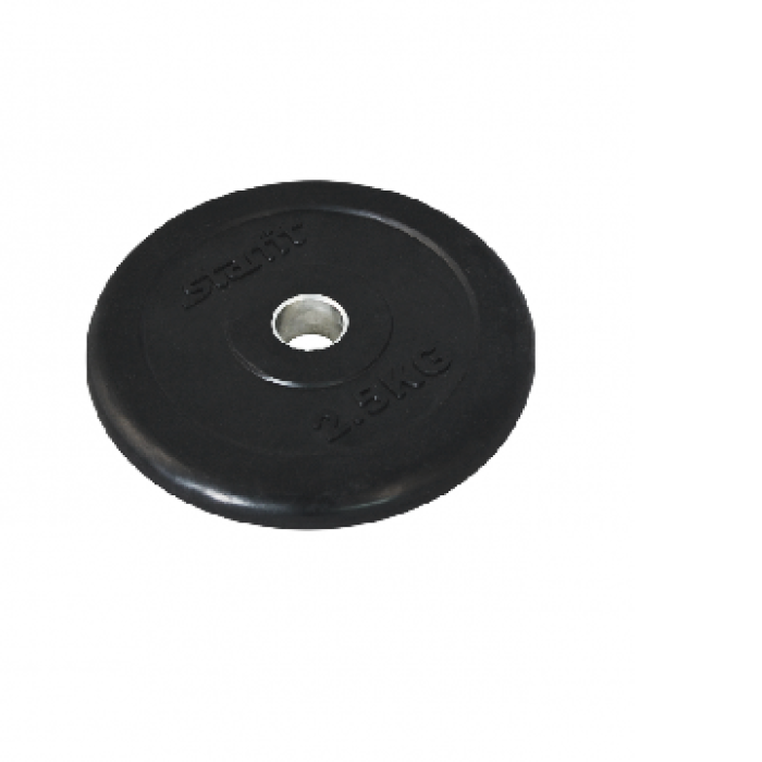 Диск обрезиненный Starfit BB-202 2,5 кг d=26 мм черный Диск обрезиненный Starfit BB-202 2,5 кг d=26 мм черный