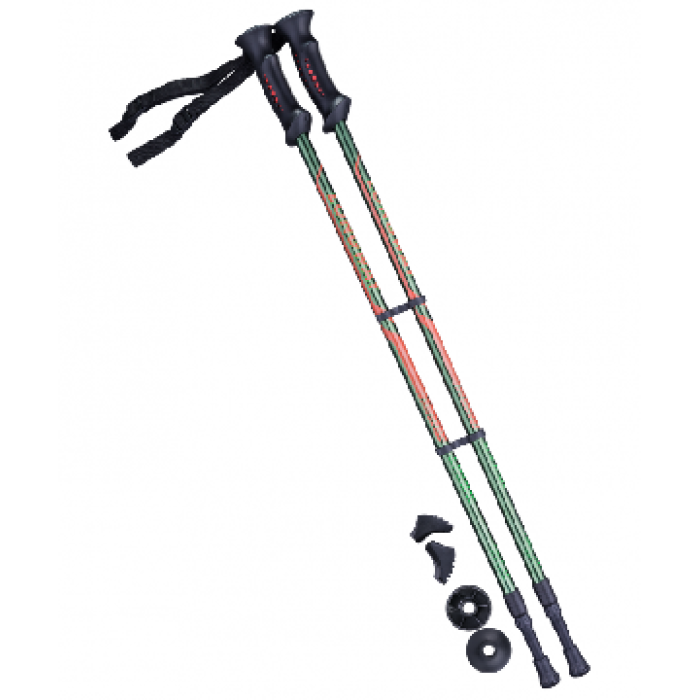 Палки для скандинавской ходьбы Berger Longway 77-135 темно-зеленый/оранжевый Палки для скандинавской ходьбы Berger Longway 77-135 темно-зеленый/оранжевый