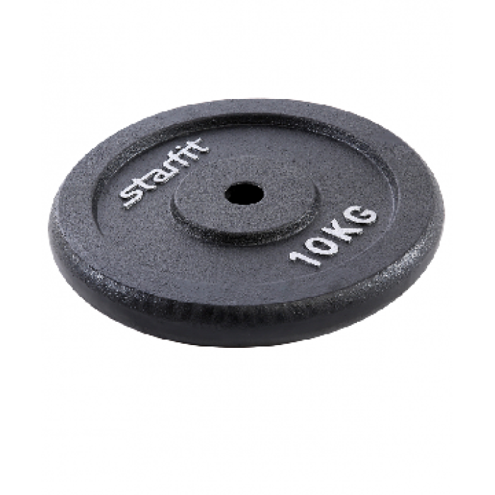 Диск чугунный Starfit BB-204 10 кг d=26 мм черный Диск чугунный Starfit BB-204 10 кг d=26 мм черный