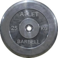 Диск обрезиненный MB Barbell MB-AtletB31-25 Диск обрезиненный MB Barbell MB-AtletB31-25
