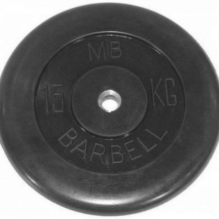 Диск обрезиненный MB Barbell MB-PltB51-15 Диск обрезиненный MB Barbell MB-PltB51-15