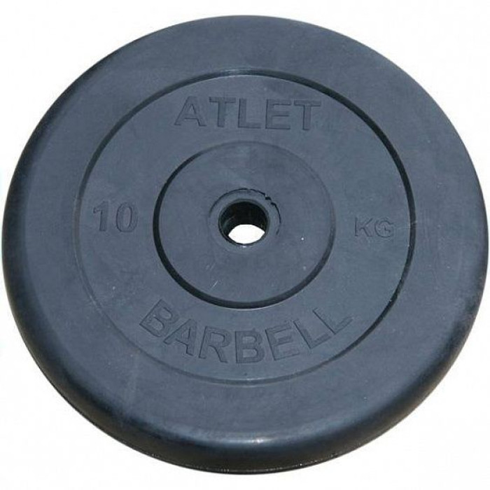 Диск обрезиненный MB Barbell Atlet MB-AtletB51-10 Диск обрезиненный MB Barbell Atlet MB-AtletB51-10
