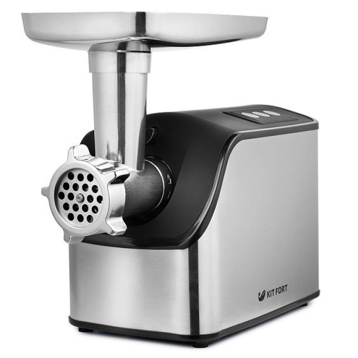 Мясорубка Kitfort KT-2103 серебристый/черный Мясорубка Kitfort KT-2103 серебристый/черный