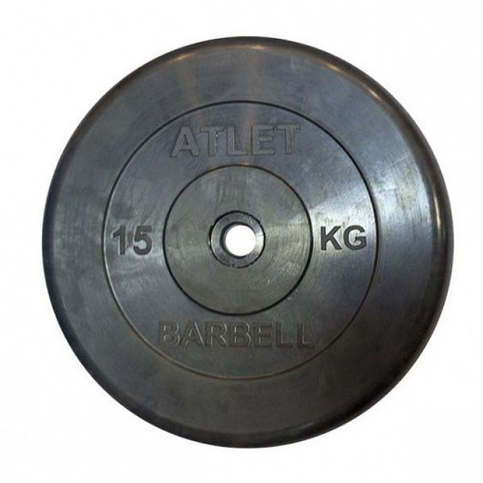 Диск обрезиненный MB Barbell MB-AtletB26-15 Диск обрезиненный MB Barbell MB-AtletB26-15