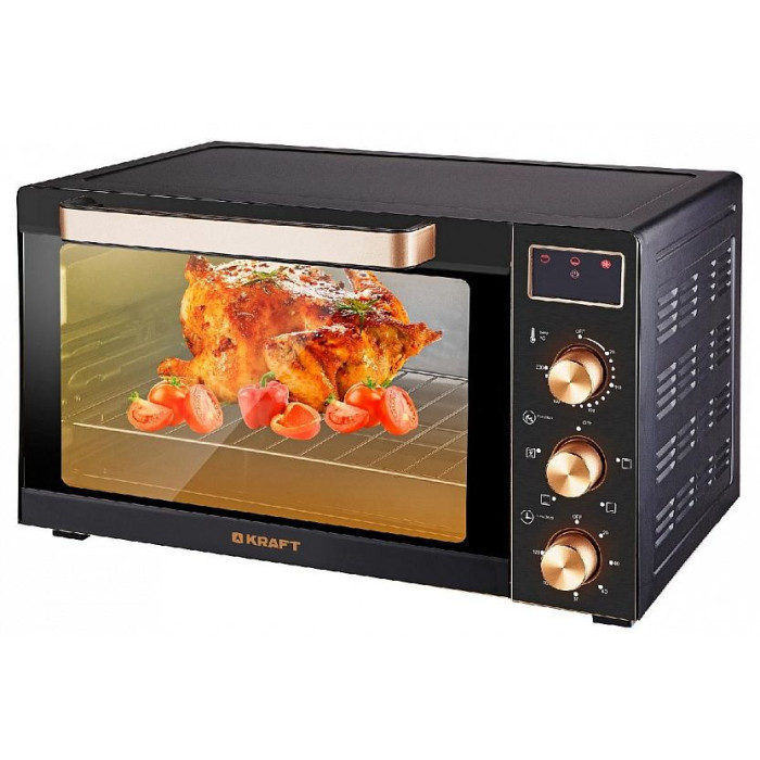 Мини-печь Kraft KF-MO3506 KGLB черный/золото Мини-печь Kraft KF-MO3506 KGLB черный/золото